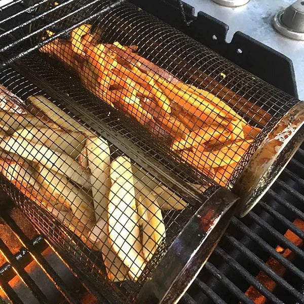 Rollende Grillmanden van Roestvrij Staal voor Perfect Gegrild Voedsel