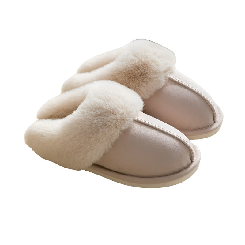 Warme Pluche Huisslippers Harige Platte Pantoffels