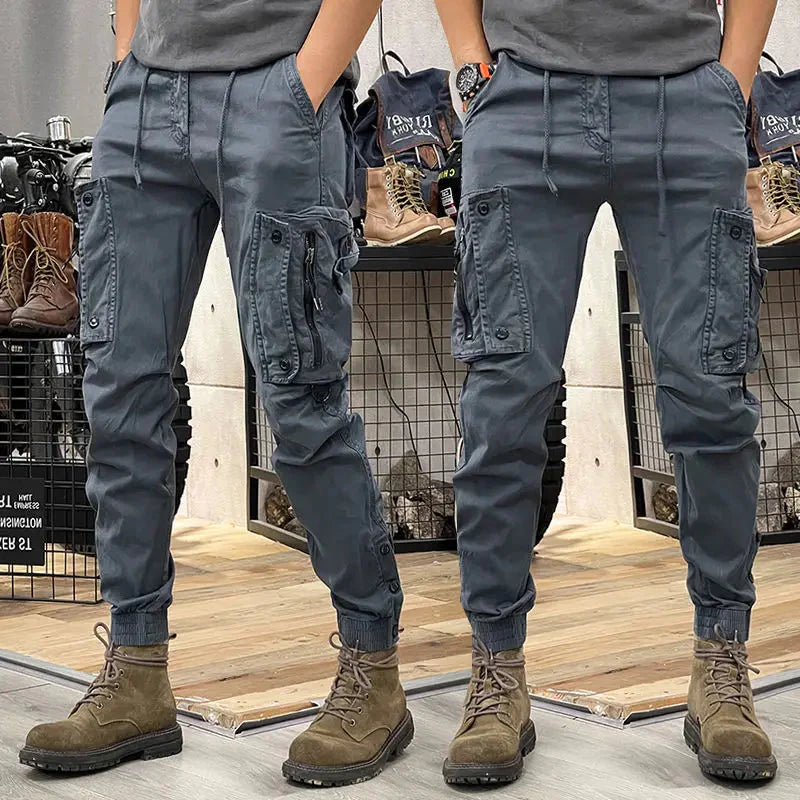 Heren Cargo Broek in Safari Stijl van Polyester voor Casual Tactisch Gebruik