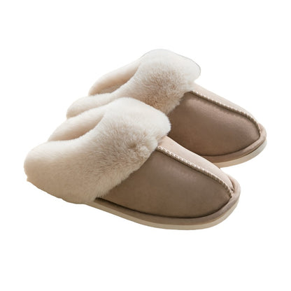 Warme Pluche Huisslippers Harige Platte Pantoffels