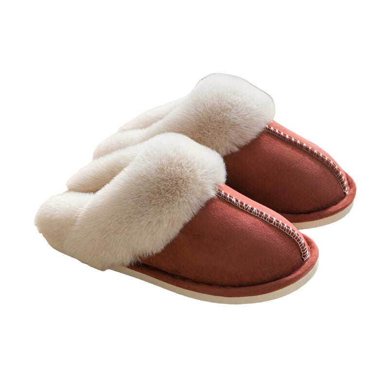 Warme Pluche Huisslippers Harige Platte Pantoffels