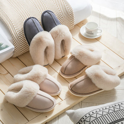 Warme Pluche Huisslippers Harige Platte Pantoffels