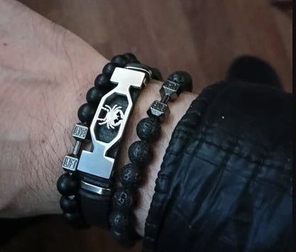 Energiegevende Herenarmband met Halterdesign