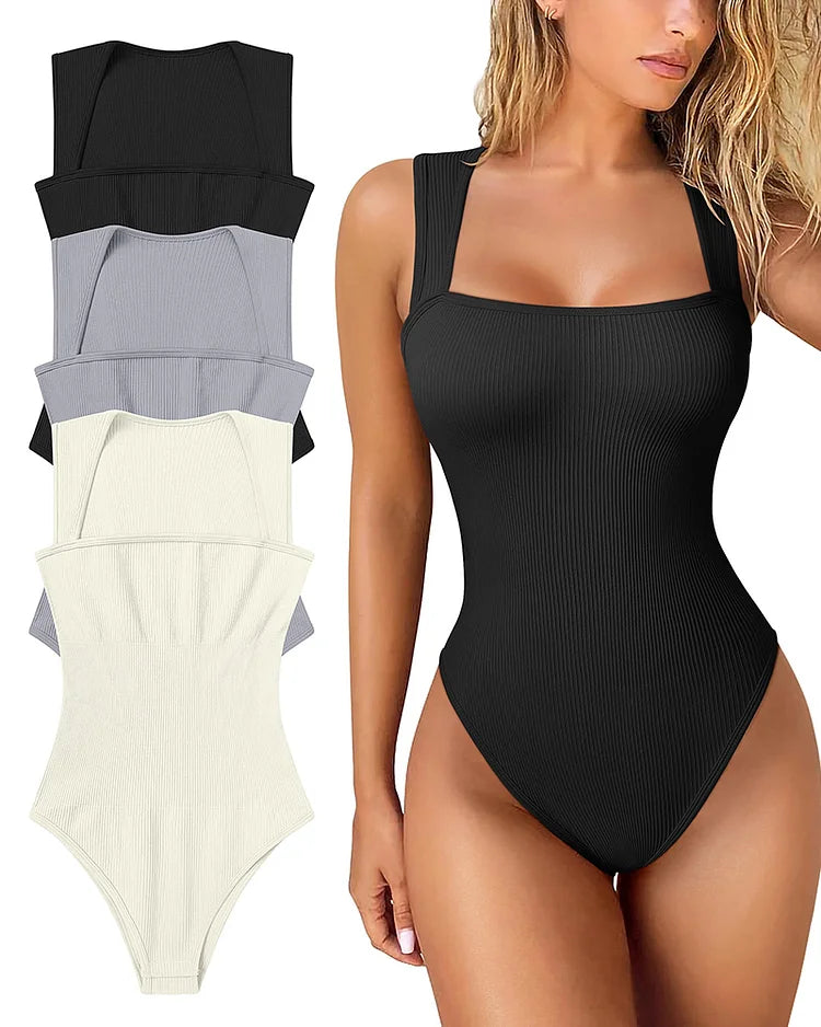 Isabel Gebreide Bodysuit voor Dames Casual en Perfect voor Lente en Zomer