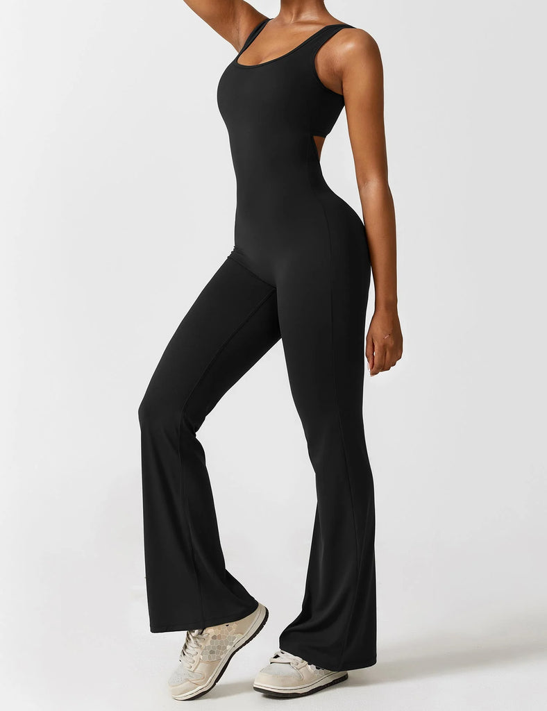 Brooklyn Dames Rug Flare Jumpsuit voor Elk Seizoen