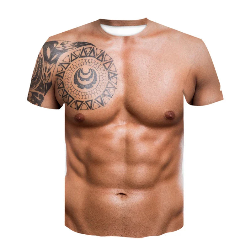 Theodore T-shirt voor Mannen Casual 3D-geprint met Korte Mouwen