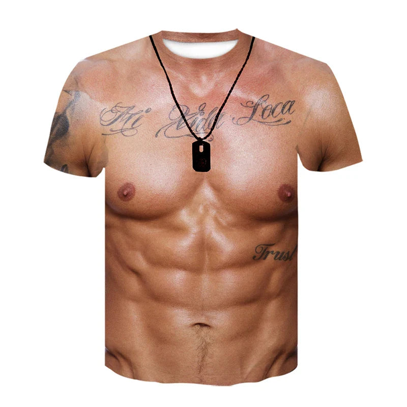 Theodore T-shirt voor Mannen Casual 3D-geprint met Korte Mouwen