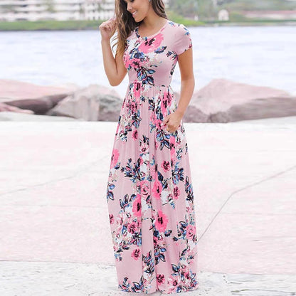 Comfortabele Casual Zomer Bloemen Maxi Jurk Amy voor Dames