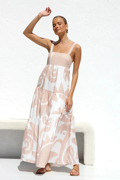 Maxi Jurk Eleanor Elegante Bohemian Bedrukte Zomerstijl