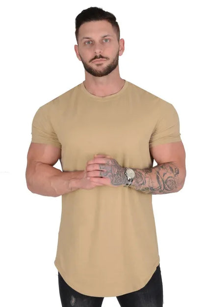 Liam Athletisch Sport Casual Katoen T-Shirt voor Mannen