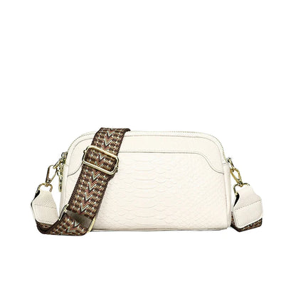 Croco Luxe Leren Handtas voor Dames met Silt Pocket Elegant en Functioneel