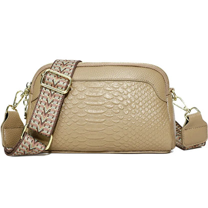 Croco Luxe Leren Handtas voor Dames met Silt Pocket Elegant en Functioneel