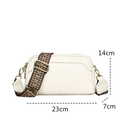 Croco Luxe Leren Handtas voor Dames met Silt Pocket Elegant en Functioneel