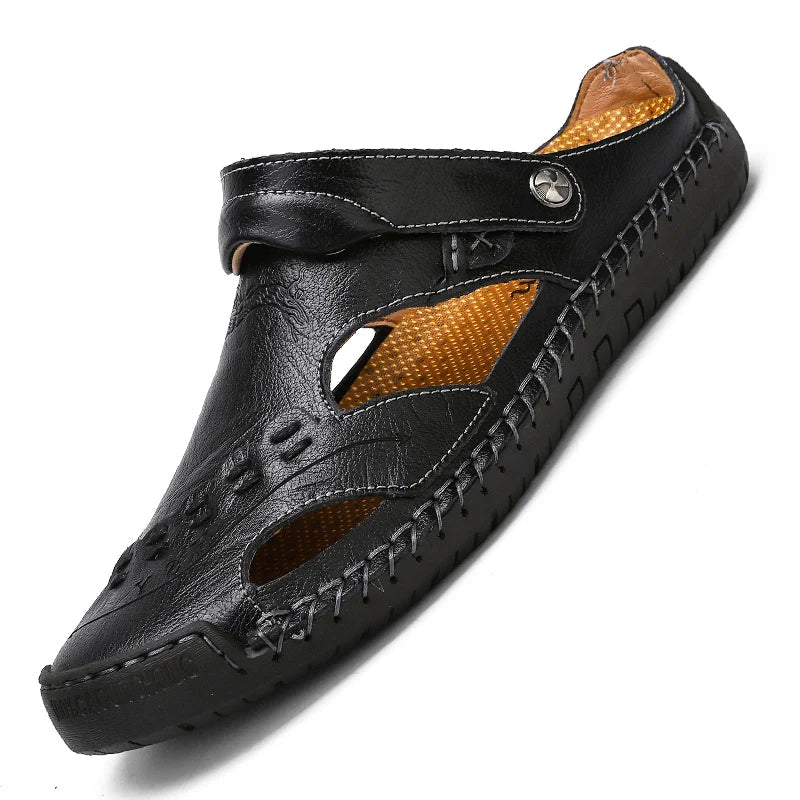 Isaac Comfortabele Leren Outdoor Sandalen voor Mannen