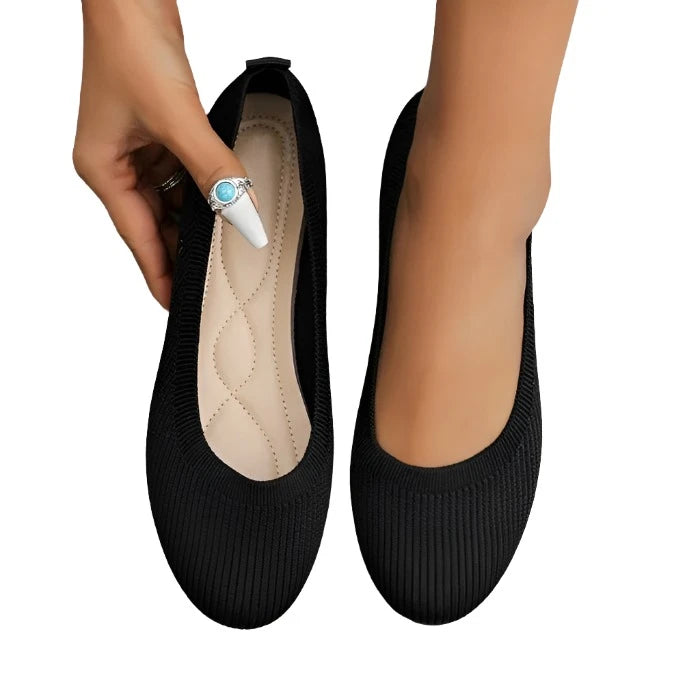 Dames Lichtgewicht Loafers Gebreide Ballerina Mocassins