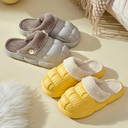 Waterdichte Warme Bont Slippers Pluche Winter Teenslippers Bontglijders