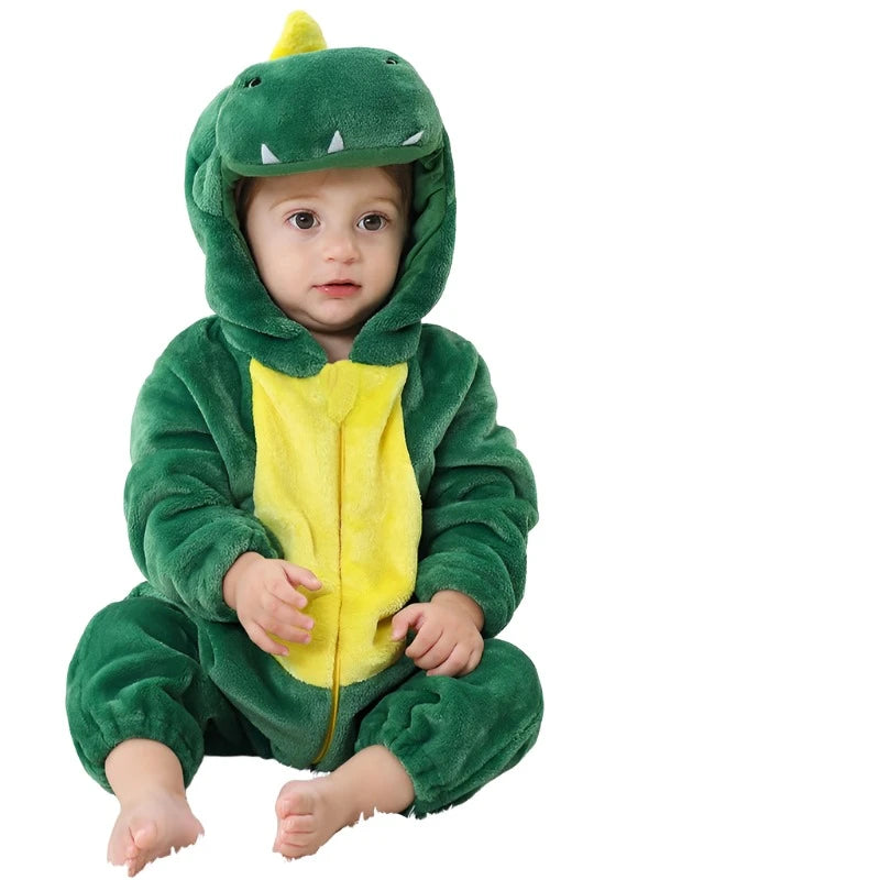 Baby Rompertje Dinosaurus Onesie Flanellen Leuke Outfit