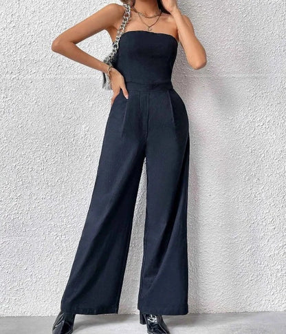 Traf Strapless Jumpsuits Met Wijde Pijpen