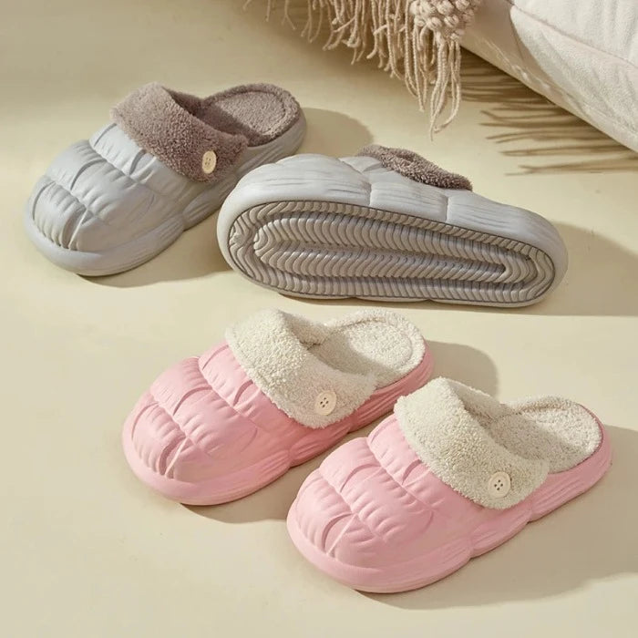 Waterdichte Warme Bont Slippers Pluche Winter Teenslippers Bontglijders