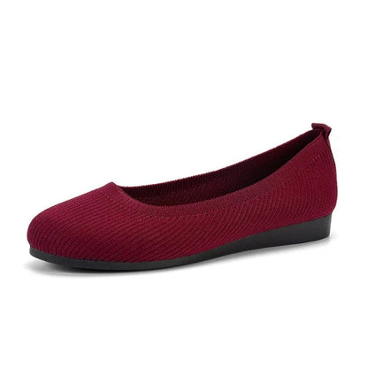 Dames Lichtgewicht Loafers Gebreide Ballerina Mocassins