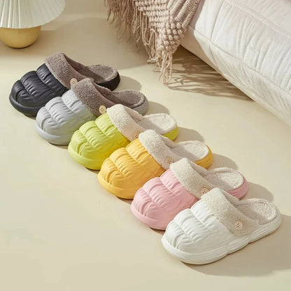 Waterdichte Warme Bont Slippers Pluche Winter Teenslippers Bontglijders