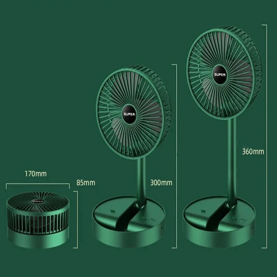 Telescopische Vouwventilator 3 Instelbare Snelheden voor Flexibele Koeling