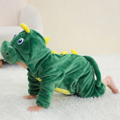 Baby Rompertje Dinosaurus Onesie Flanellen Leuke Outfit