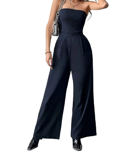 Traf Strapless Jumpsuits Met Wijde Pijpen