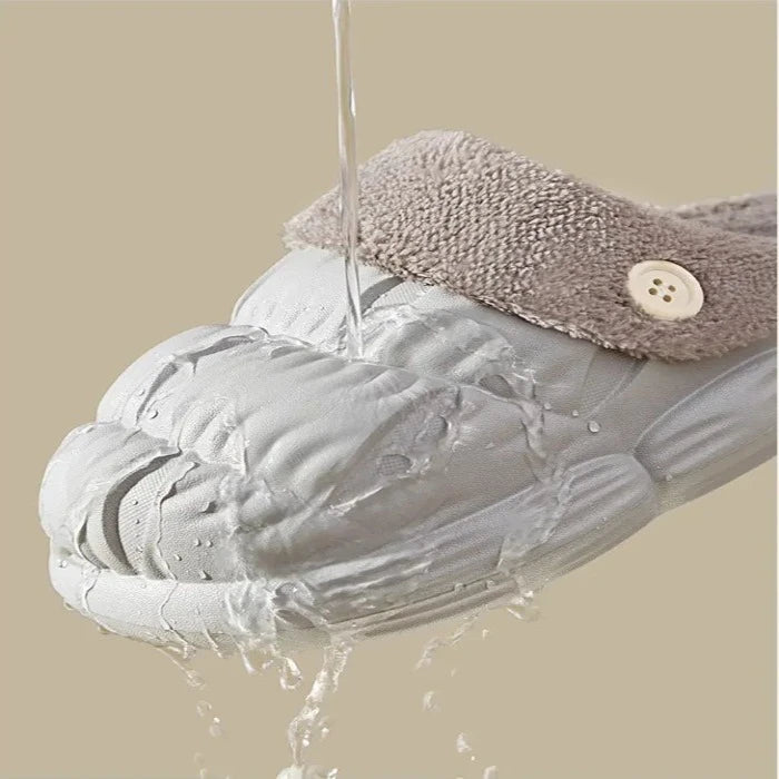 Waterdichte Warme Bont Slippers Pluche Winter Teenslippers Bontglijders