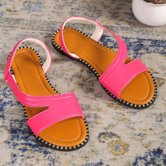 Vrouwen Slip-On Romeinse Schoenen Platte Zomer Sandalen met Metalen Rivets