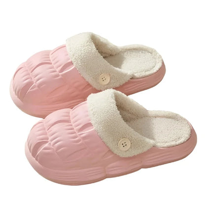 Waterdichte Warme Bont Slippers Pluche Winter Teenslippers Bontglijders