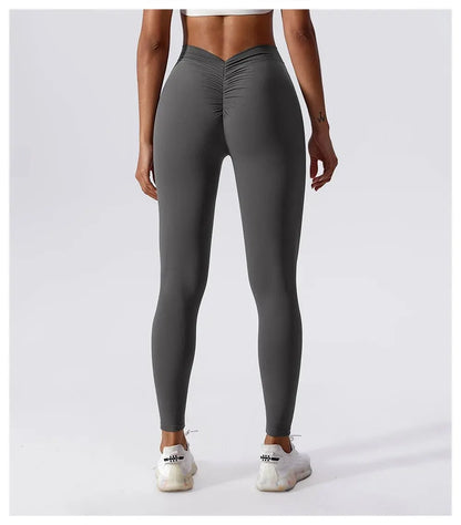 June Yogabroek voor Dames Legging met V-tailleband