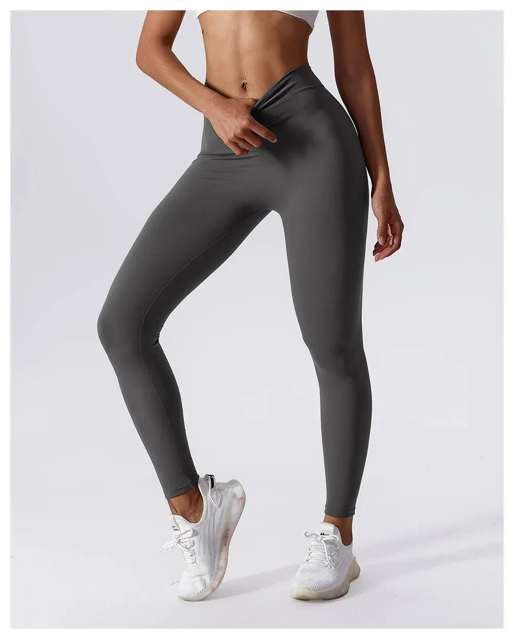 June Yogabroek voor Dames Legging met V-tailleband