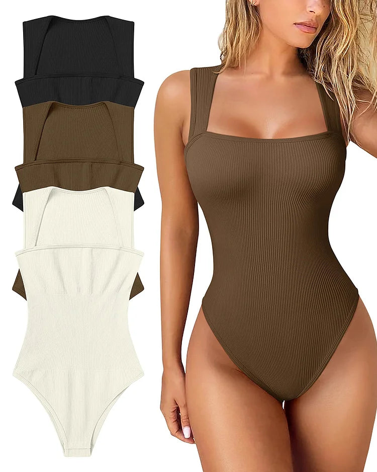 Isabel Gebreide Bodysuit voor Dames Casual en Perfect voor Lente en Zomer