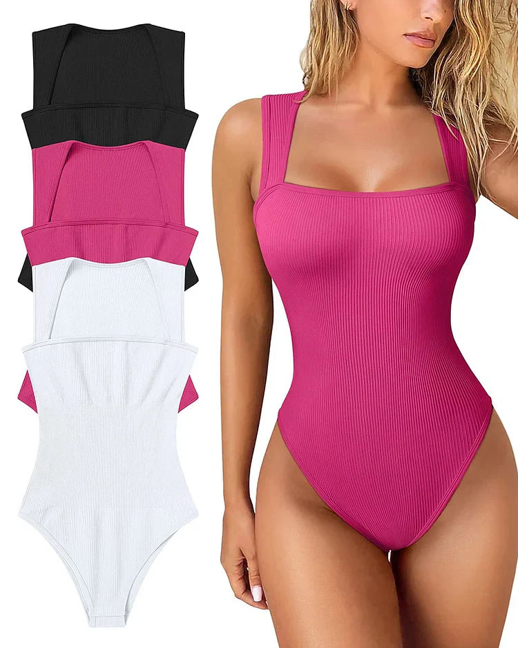 Isabel Gebreide Bodysuit voor Dames Casual en Perfect voor Lente en Zomer