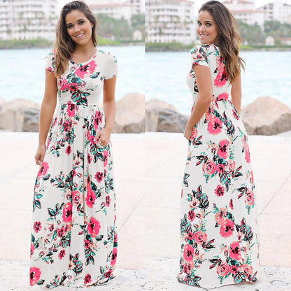 Comfortabele Casual Zomer Bloemen Maxi Jurk Amy voor Dames