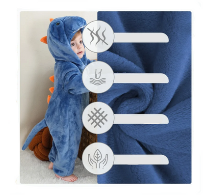 Baby Rompertje Dinosaurus Onesie Flanellen Leuke Outfit