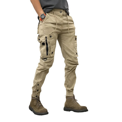 Heren Cargo Broek in Safari Stijl van Polyester voor Casual Tactisch Gebruik